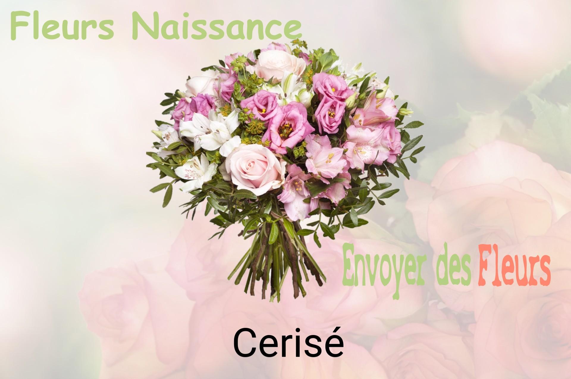 Bouquet de fleurs de naissance livré à Cerisé