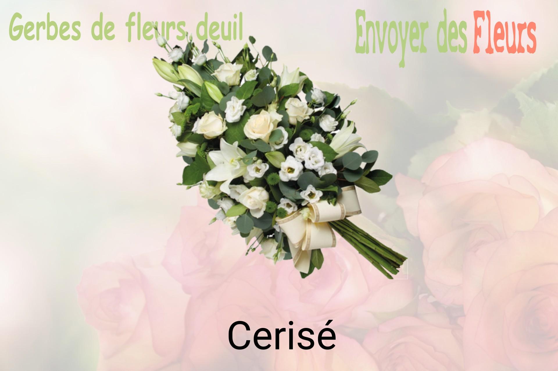 Gerbe de fleurs de deuil livrée à Cerisé